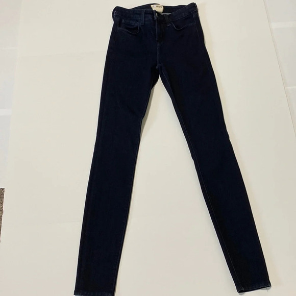 L'AGENCE Dark Wash Blue Marguerite Skinny High Rise Jeans Size 24 - Picture 3 of 6